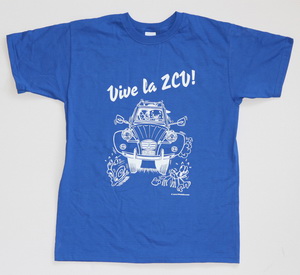 Blue "VIVE LA 2CV!" T-Shirt